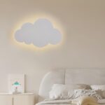 Aplique minimalista en forma de nube para el dormitorio de un niño — vista principal