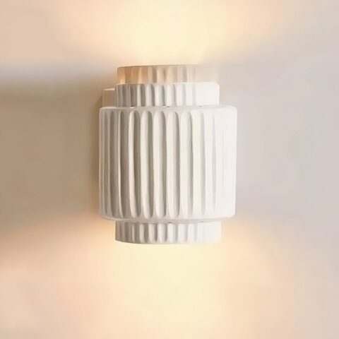 Aplique de diseño cerámico blanco con moldura