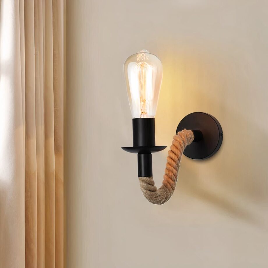 Aplique de pared de estilo industrial con bombilla Aplique de pared de estilo industrial con bombilla