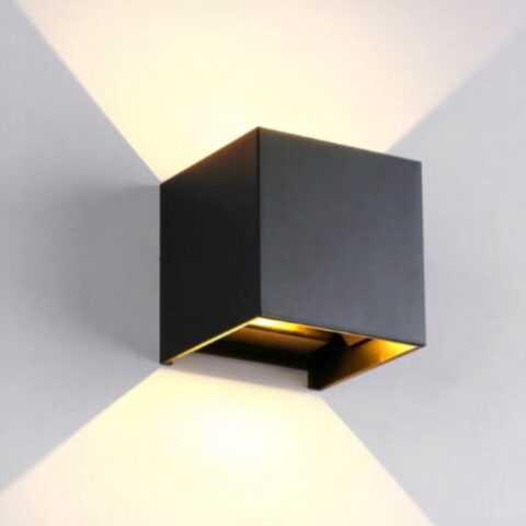 Aplique Led negro para interior y exterior