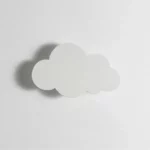 Aplique minimalista en forma de nube para el dormitorio de un niño — detalle del acabado