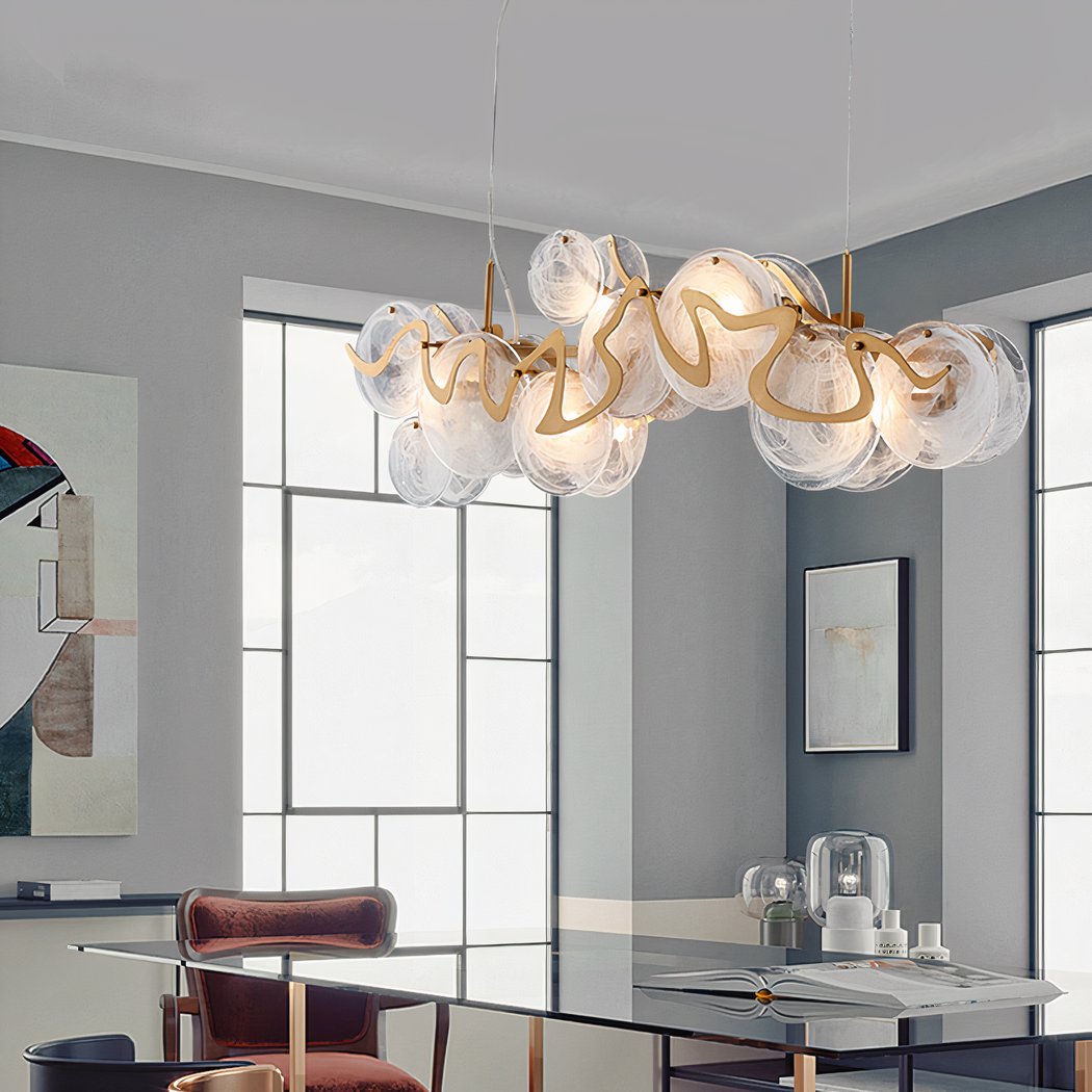Moderna araña de cristal para salones • Tendencia Luminarias