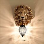 Aplique cabeza de león — vista en perspectiva