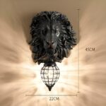 Aplique cabeza de león — detalle