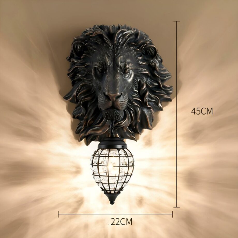 Aplique cabeza de león — detalle
