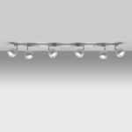 Lámpara de techo de diseño con focos orientables negro o blanco