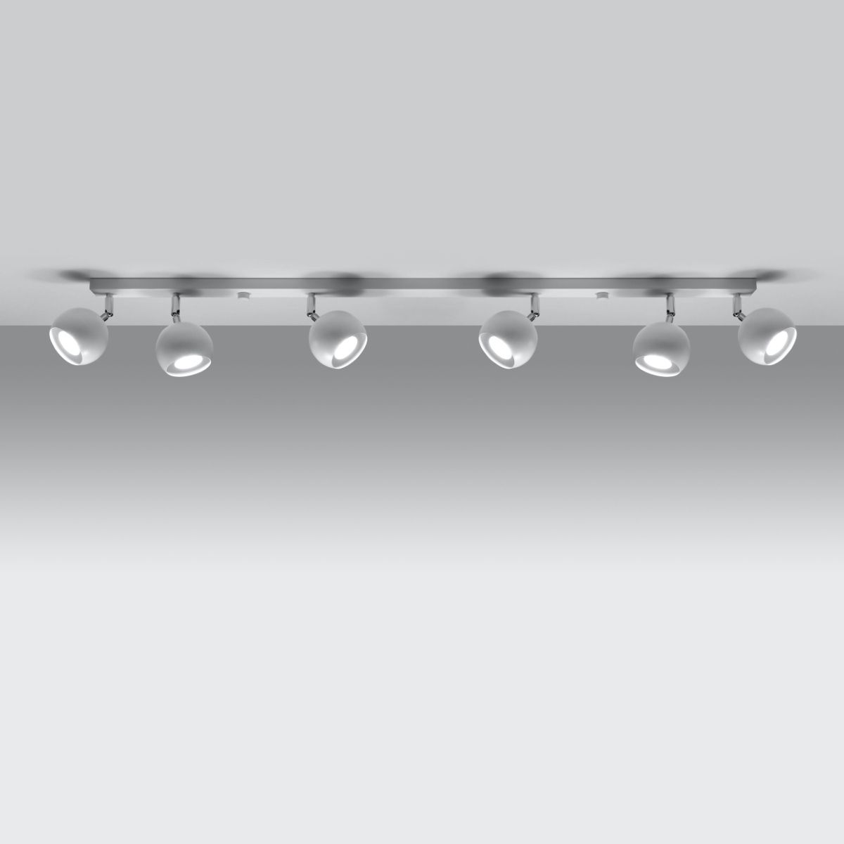 Lámpara de techo de diseño con focos orientables negro o blanco
