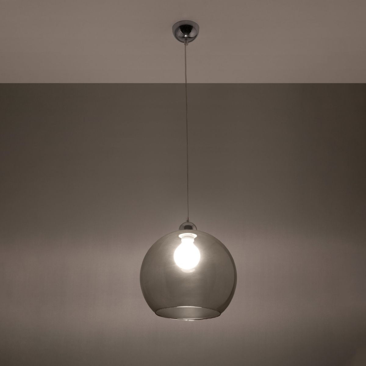 Suspensión de globo de cristal de diseño en varios colores
