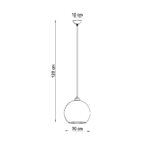 Suspensión de globo de cristal de diseño en varios colores