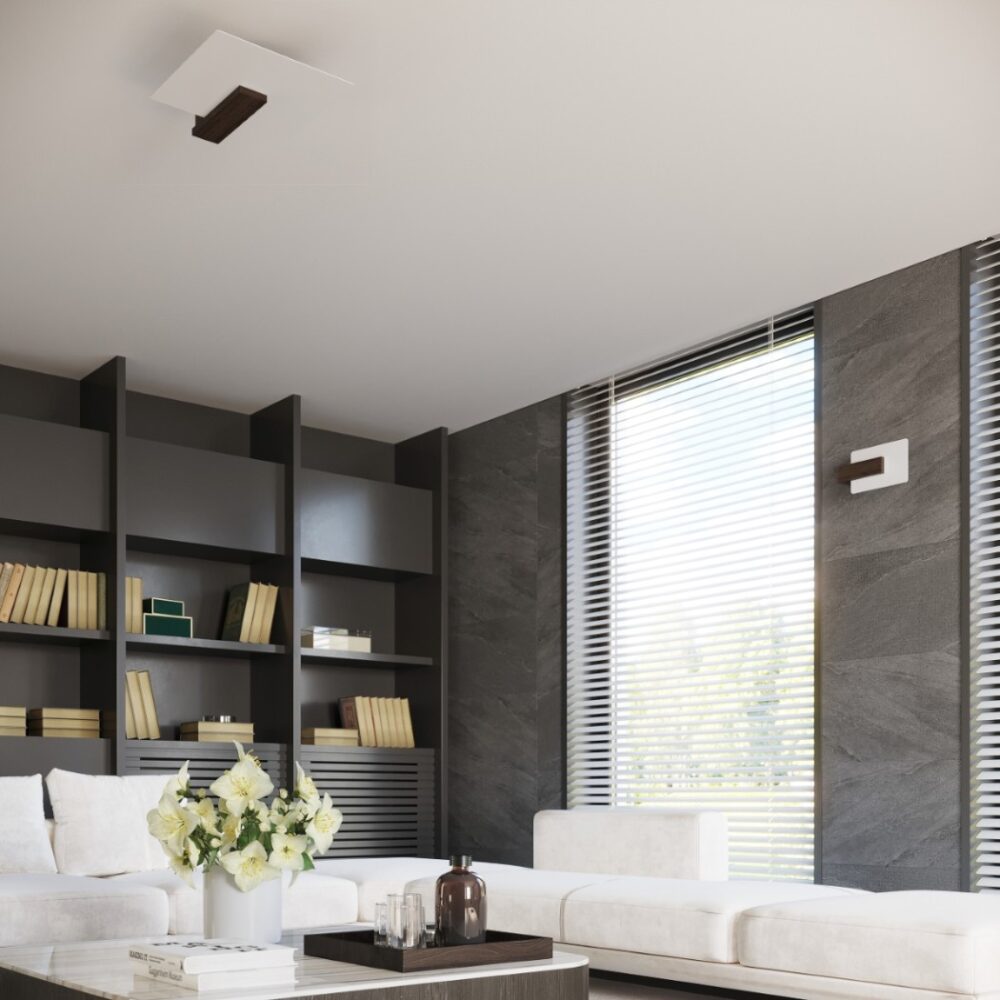 Plafón de madera de wengué de estilo refinado