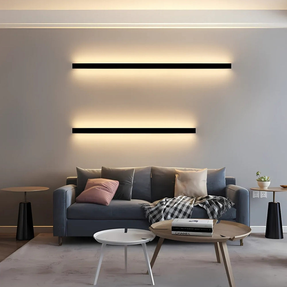 Aplique minimalista negro — detalle del acabado