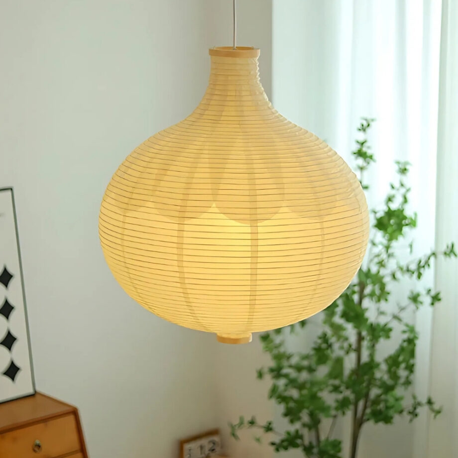 Lámpara colgante elegante de papel japonés